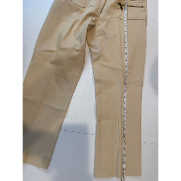 Cache Womens High Waist Pant Straight Leg Zipper Pockets Flat Front Tan Size W29 - Picture 5 of 8